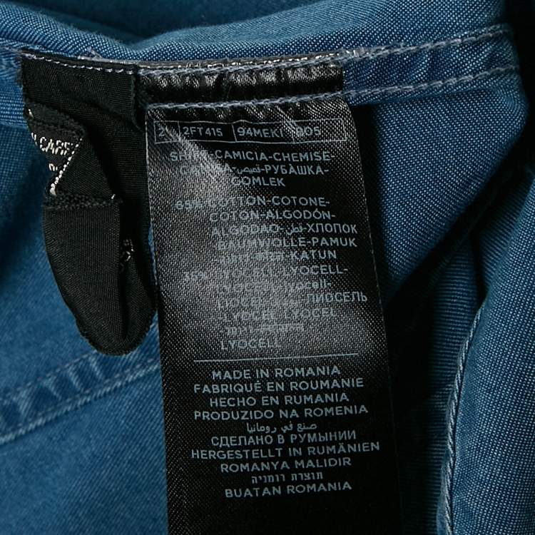 Pre Owned Tom Ford Blue Denim Button Front Shirt XXL
