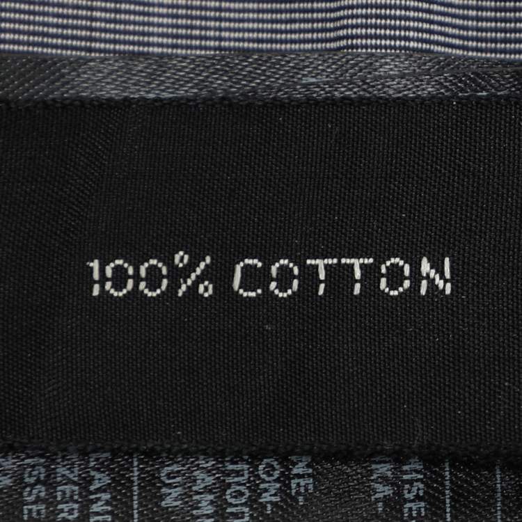 Pre Owned Tom Ford Grey Cotton Long Sleeve Shirt L