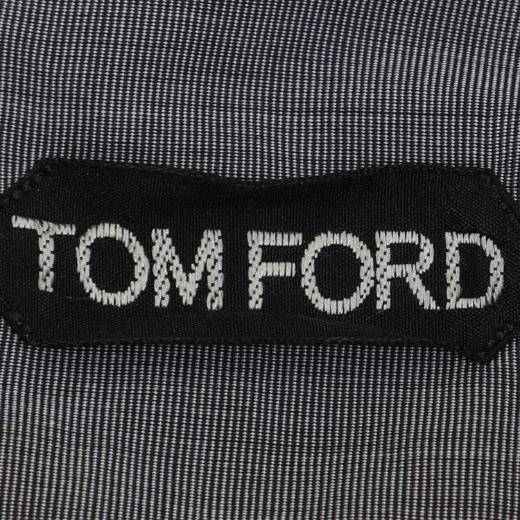 Pre Owned Tom Ford Grey Cotton Long Sleeve Shirt L