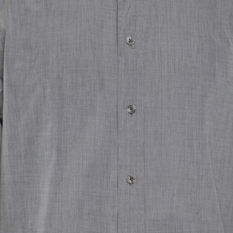 Pre Owned Tom Ford Grey Cotton Long Sleeve Shirt L