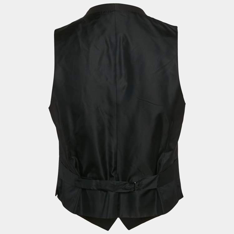 Pre Owned Tom Ford Black Cotton Blend Vest M