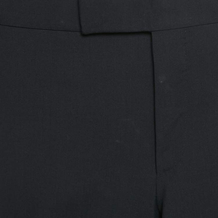 Pre Owned Tom Ford Black Wool Side Stripe Formal Trousers M