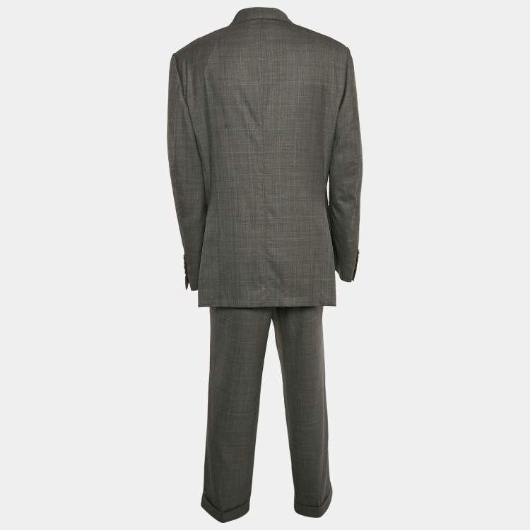 Pre Owned Tom Ford Grey Wool Tailored Pants Suit XXXL