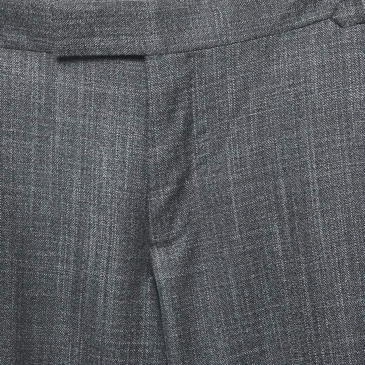 Pre Owned Tom Ford Charcoal Dark Grey Wool Trousers S