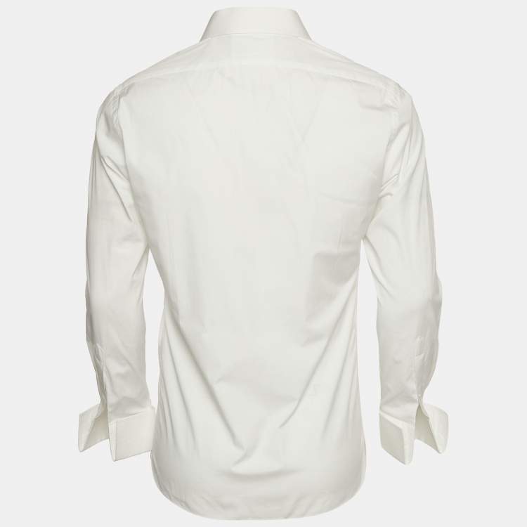 Pre Owned Tom Ford White Cotton Made To Measure Shirt M