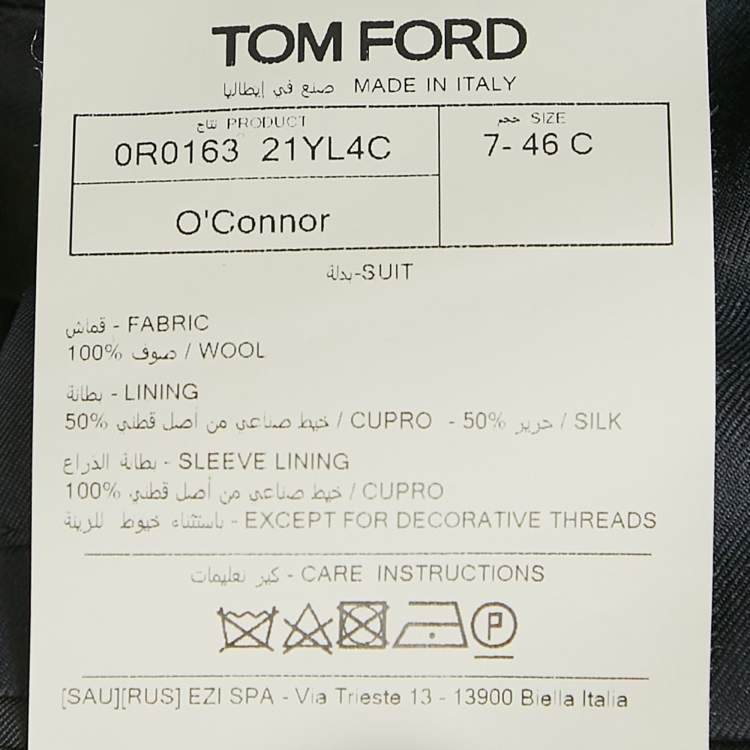 Pre Owned Tom Ford Navy Blue Wool Tailored Blazer S