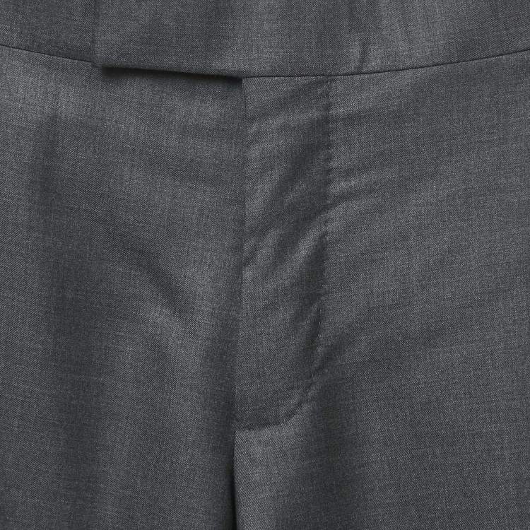 Pre Owned Tom Ford Grey Wool Formal Trousers S