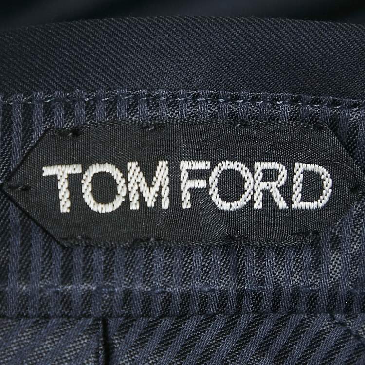 Pre Owned Tom Ford Navy Blue Wool Formal Trousers S