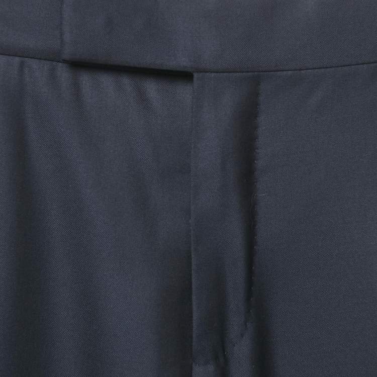 Pre Owned Tom Ford Navy Blue Wool Formal Trousers S