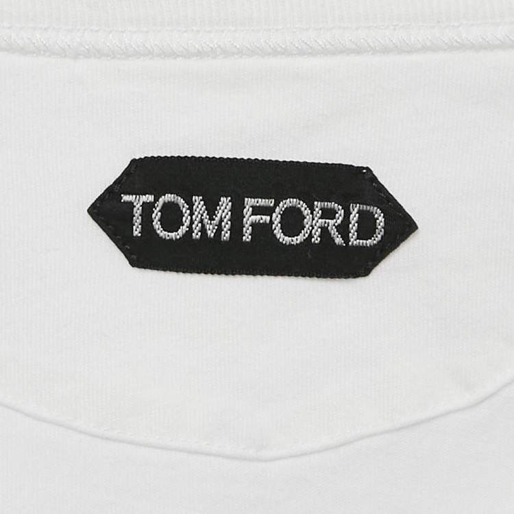 Pre Owned Tom Ford White Cotton Long Sleeve Henley T-Shirt XXXL