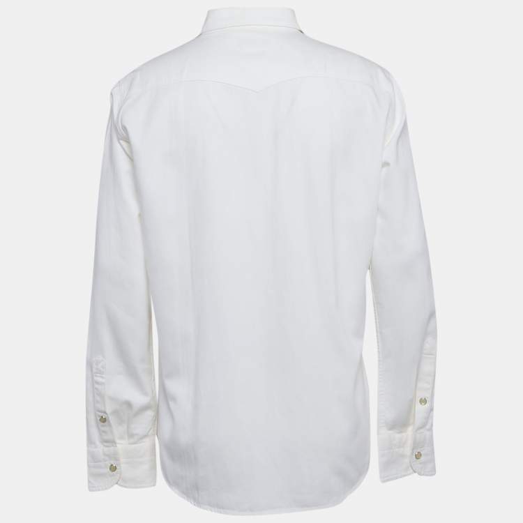 Pre Owned Tom Ford White Cotton Full Sleeve Shirt XL