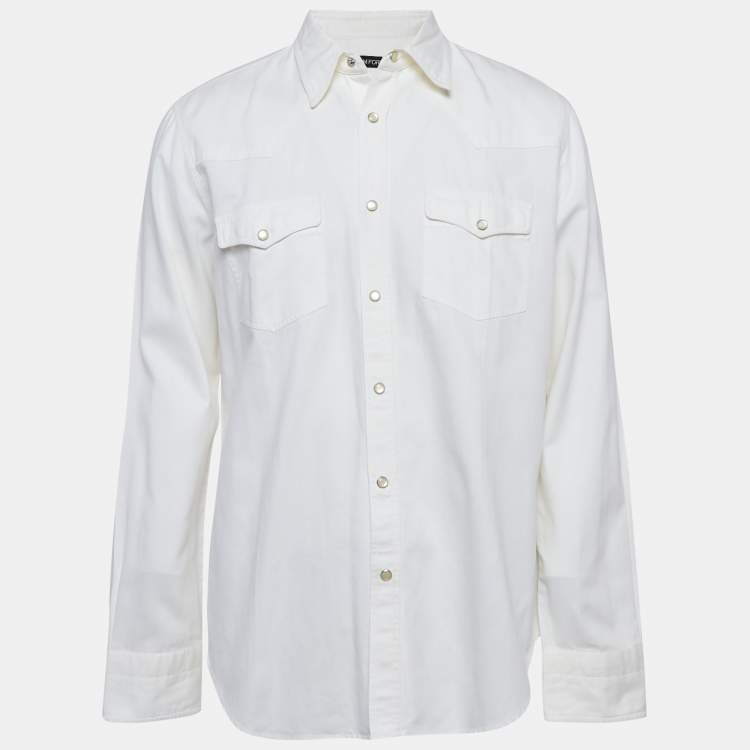 Pre Owned Tom Ford White Cotton Full Sleeve Shirt XL