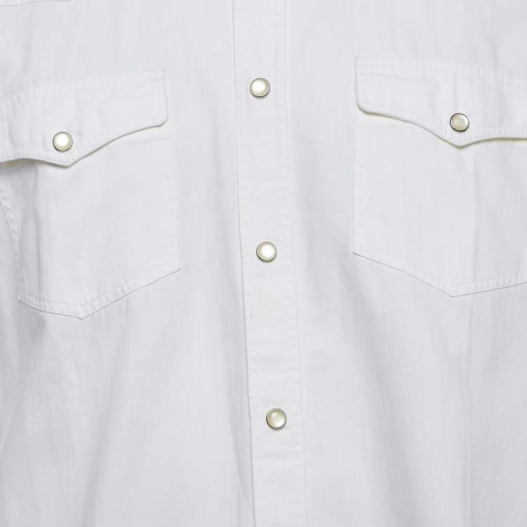 Pre Owned Tom Ford White Cotton Full Sleeve Shirt XL