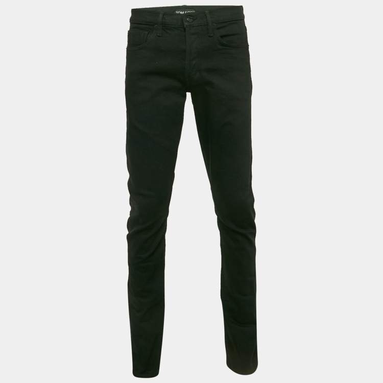 Pre Owned Tom Ford Black Denim Regular Fit Jeans L Waist 34"
