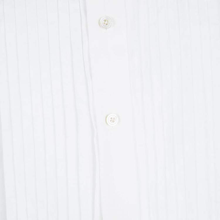 Pre Owned Tom Ford White Cotton Pintuck Detail Long Sleeve Button Front Tuxedo Shirt XL