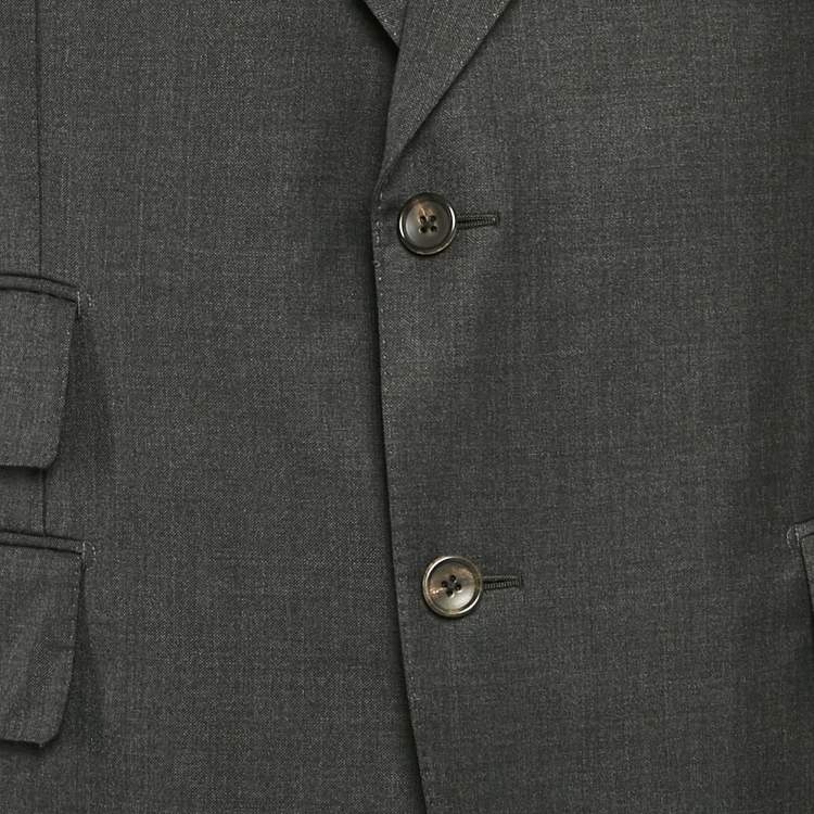 Pre Owned Tom Ford Grey Wool Tailored Pants Suit XXL