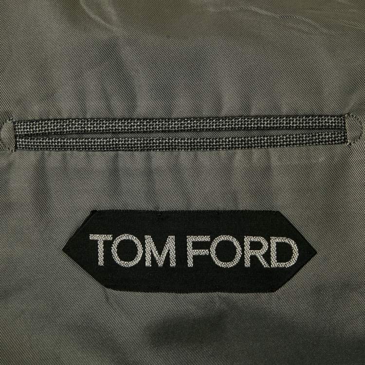 Pre Owned Tom Ford Grey Wool Single Breasted Tailored Blazer M