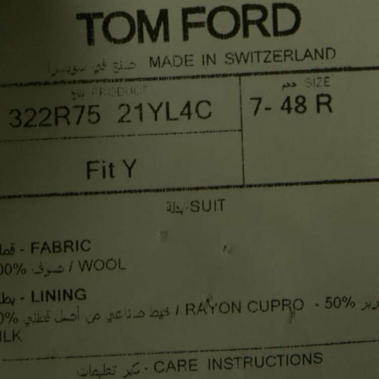 Pre Owned Tom Ford Grey Wool Single Breasted Tailored Blazer M
