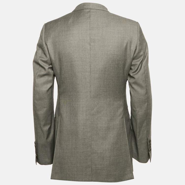 Pre Owned Tom Ford Grey Wool Single Breasted Tailored Blazer M