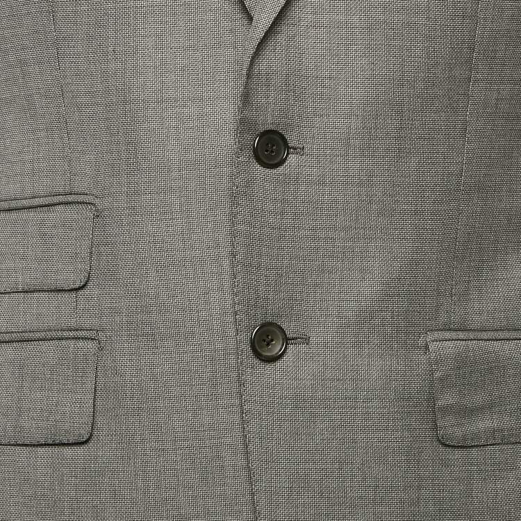 Pre Owned Tom Ford Grey Wool Single Breasted Tailored Blazer M