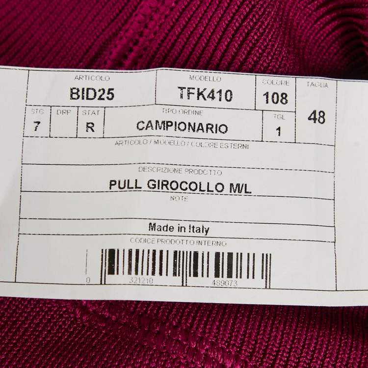 Pre Owned Tom Ford Pink Jersey Long Sleeve Pullover M