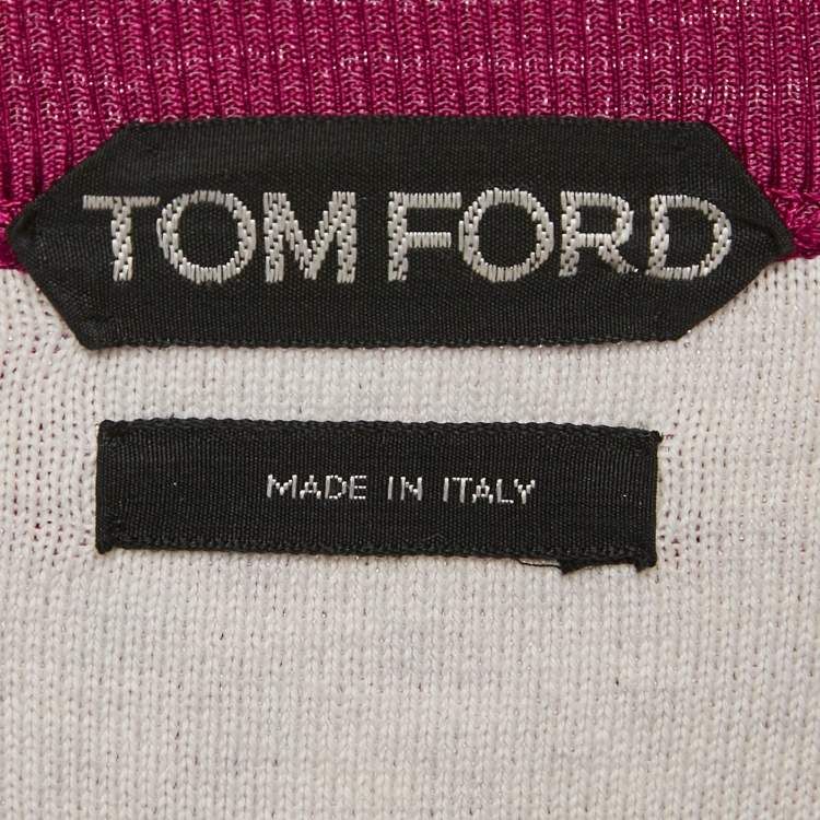 Pre Owned Tom Ford Pink Jersey Long Sleeve Pullover M