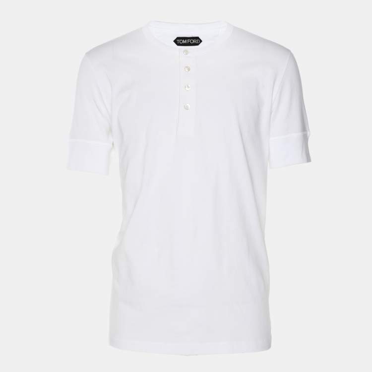 Pre Owned Tom Ford White Cotton Crew Neck T-Shirt XL