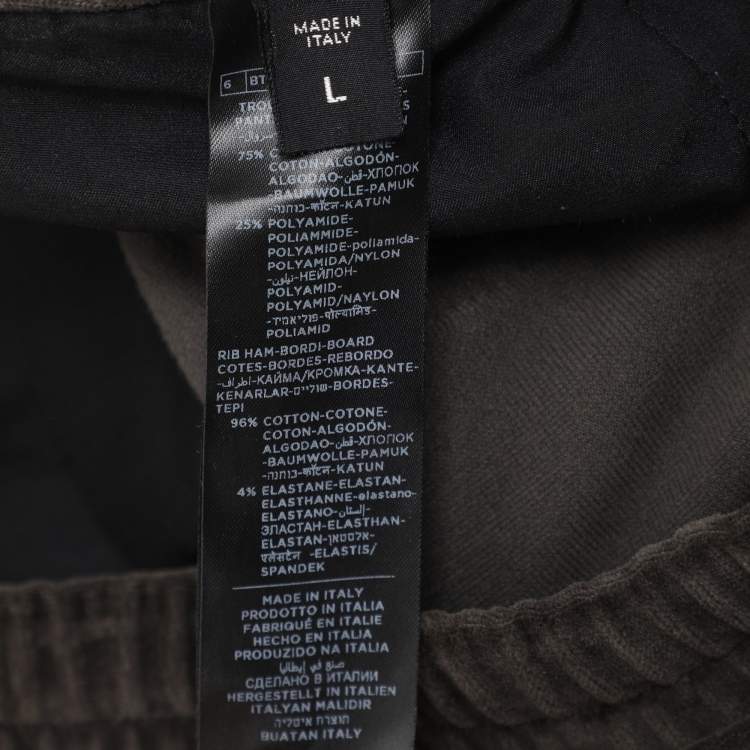 Pre Owned Tom Ford Moss Green Velvet Joggers L