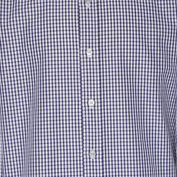 Pre Owned Tom Ford Monochrome Gingham Check Cotton Shirt XXL