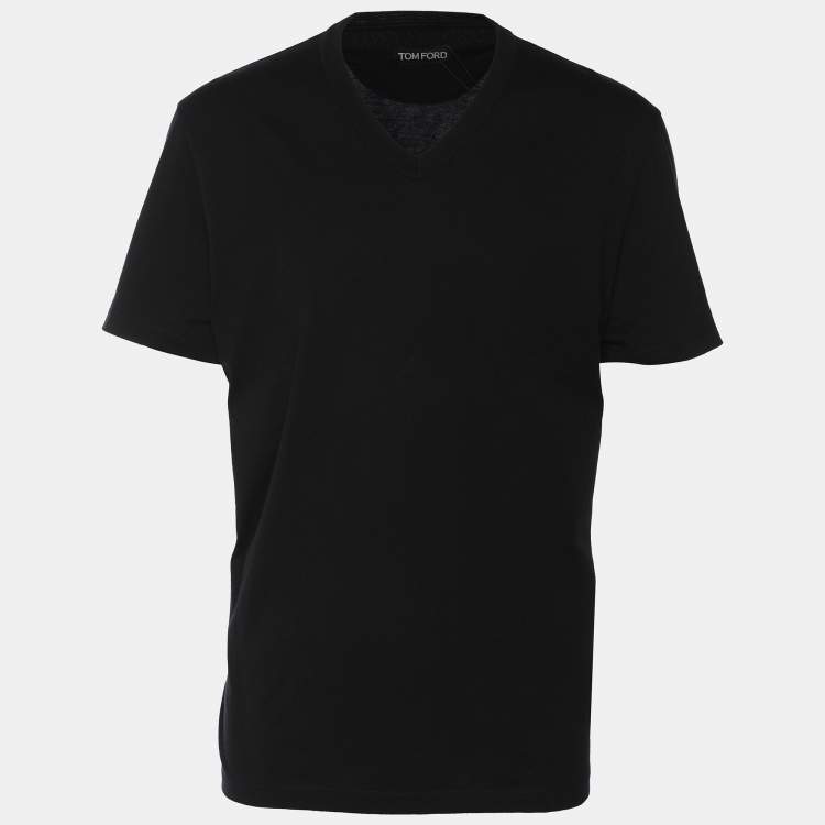 Pre Owned Tom Ford Black Jersey Crewneck T-Shirt XL