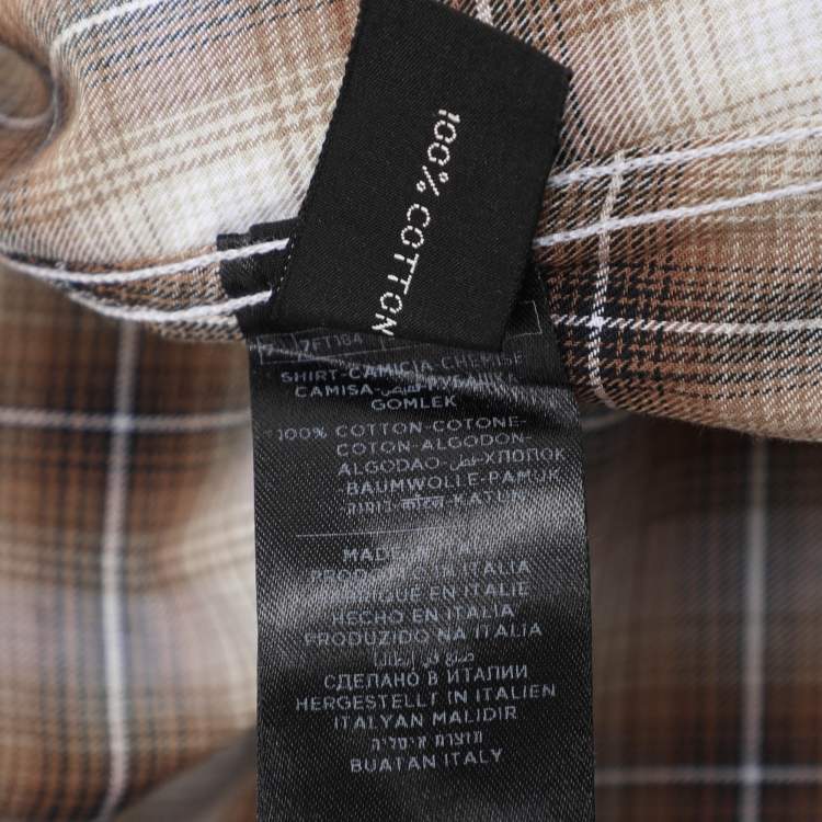 Pre Owned Tom Ford Multicolor Check Print Cotton Button Front Shirt XL
