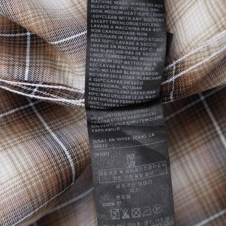 Pre Owned Tom Ford Multicolor Check Print Cotton Button Front Shirt XL