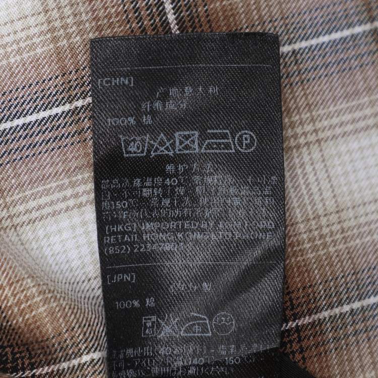Pre Owned Tom Ford Multicolor Check Print Cotton Button Front Shirt XL