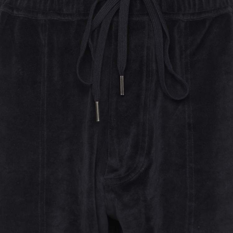 Pre Owned Tom Ford Navy Blue Velvet Jogger L