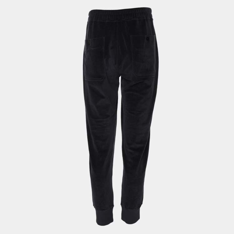 Pre Owned Tom Ford Navy Blue Velvet Jogger L