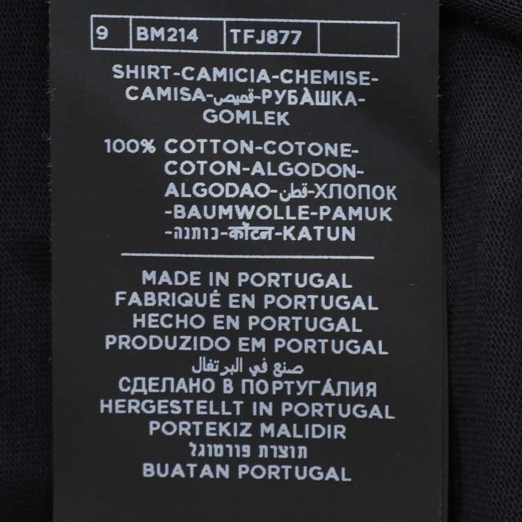 Pre Owned Tom Ford Black Cotton Polo T-Shirt M