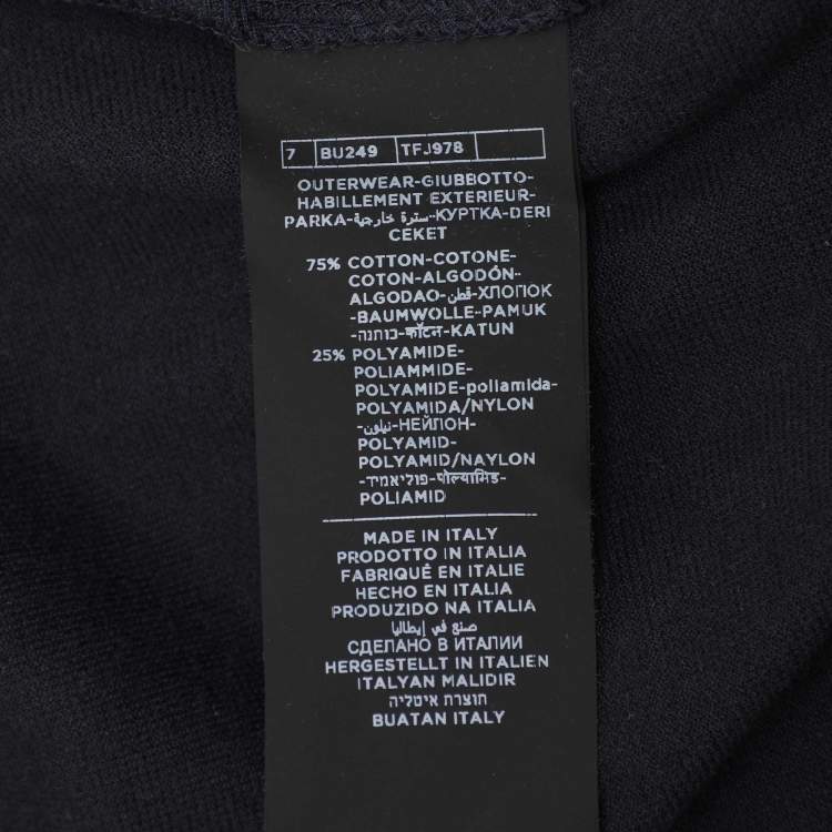 Pre Owned Tom Ford Navy Blue Velvet Zip Hoodie Jacket L