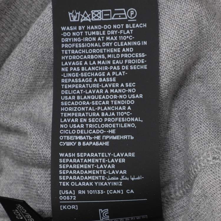 Pre Owned Tom Ford Grey Cotton Knit Jogger L