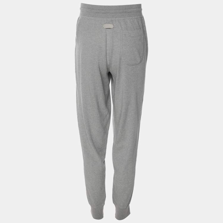 Pre Owned Tom Ford Grey Cotton Knit Jogger L