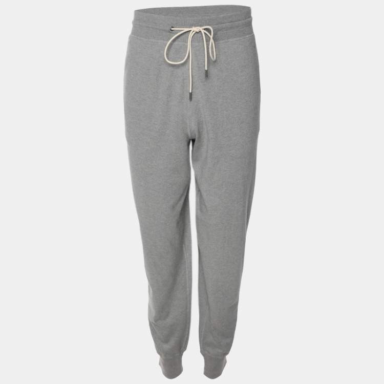 Pre Owned Tom Ford Grey Cotton Knit Jogger L