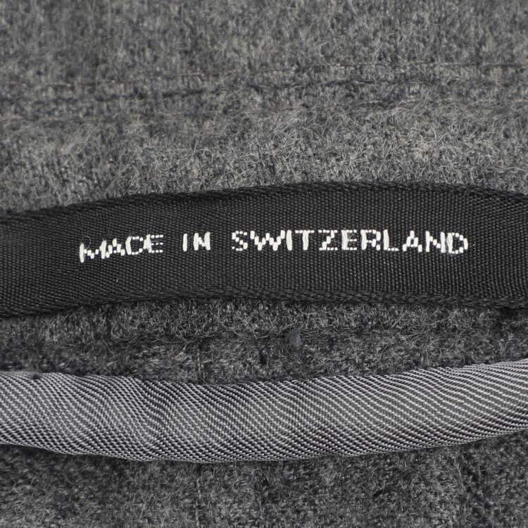Pre Owned Tom Ford Grey Cashmere Button Blazer L