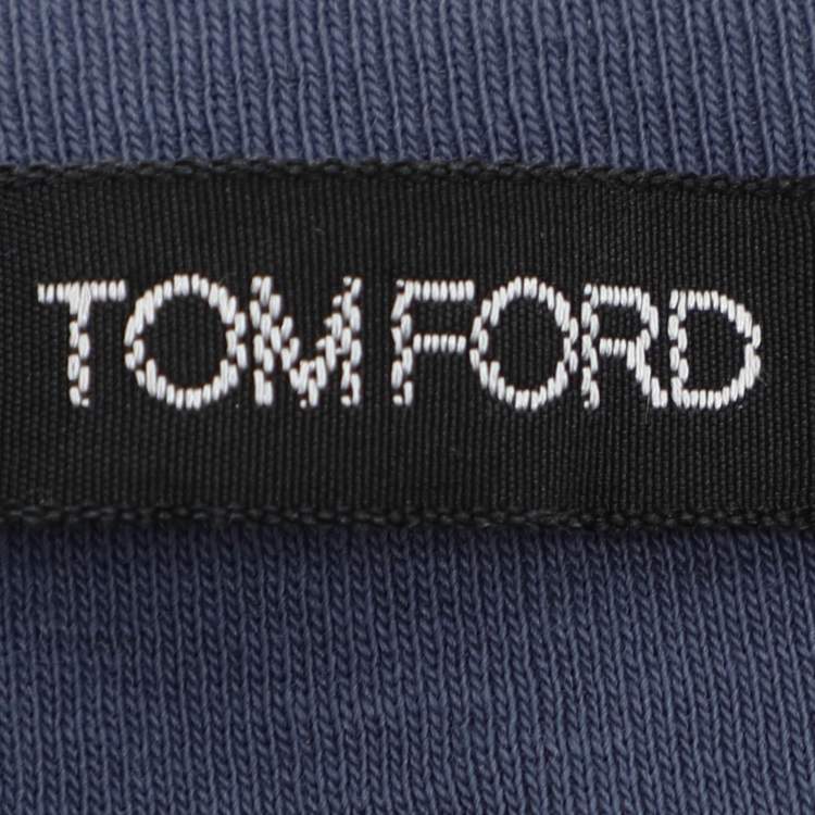 Pre Owned Tom Ford Blue Jersey Crew Neck T-Shirt XXL