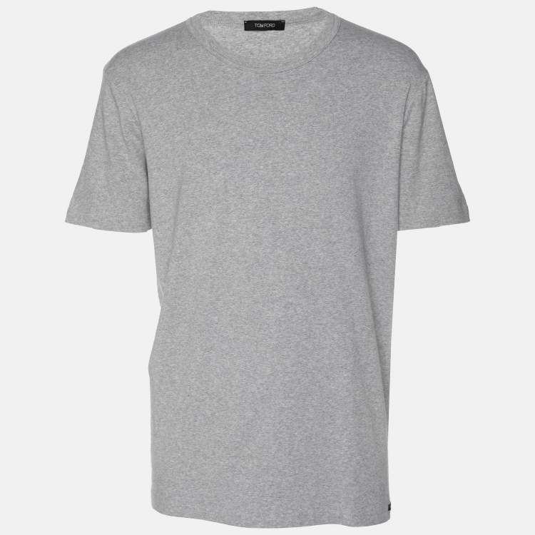 Pre Owned Tom Ford Grey Jersey Crew Neck T-Shirt XXL