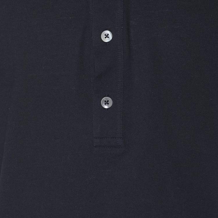 Pre Owned Tom Ford Navy Blue Jersey Button Polo T-Shirt XL