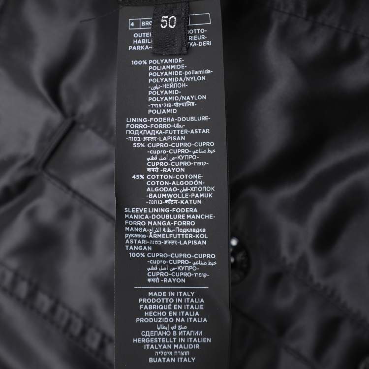 Pre Owned Tom Ford Black Nylon Fur-Trim Jacket L