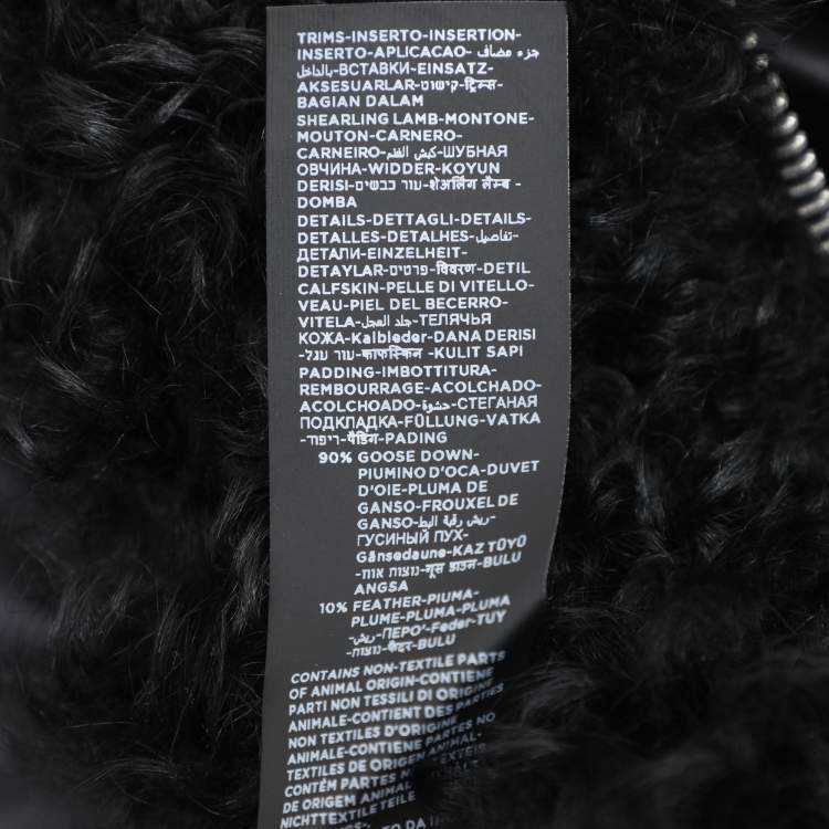 Pre Owned Tom Ford Black Nylon Fur-Trim Jacket L