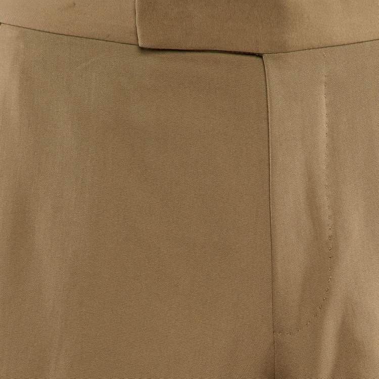 Pre Owned Tom Ford Light Brown Cotton Straight Leg Pants M