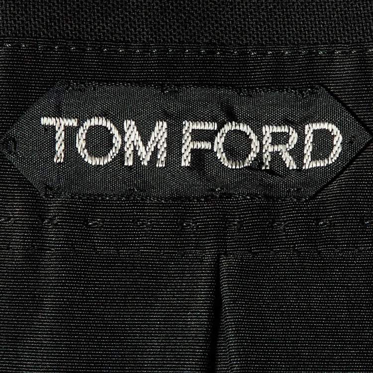 Pre Owned Tom Ford Black Wool Straight Leg Pants M