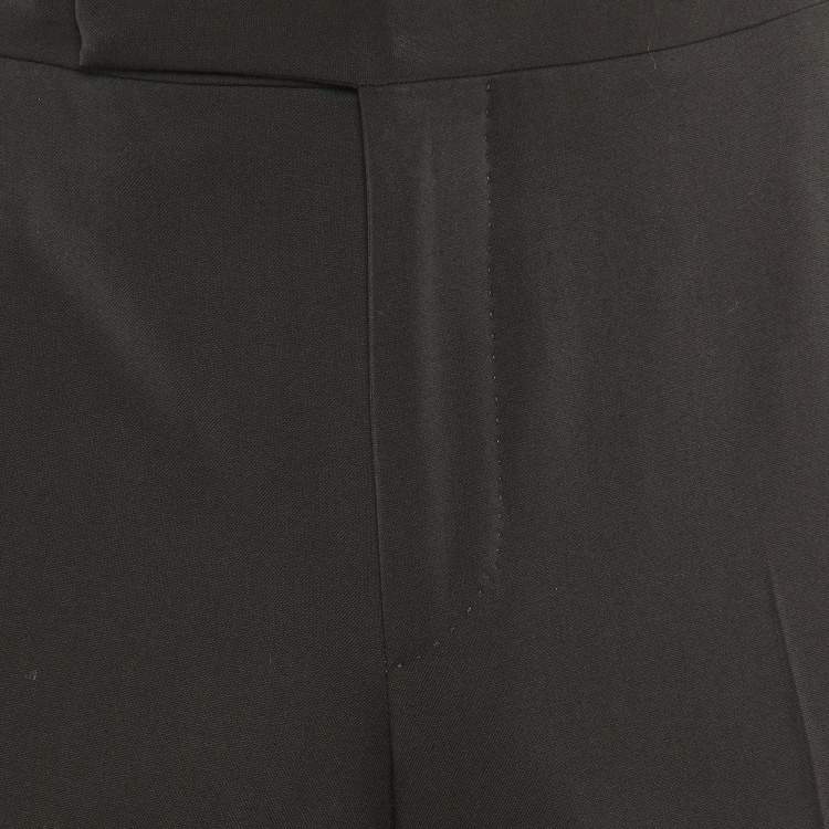 Pre Owned Tom Ford Black Wool Straight Leg Pants M