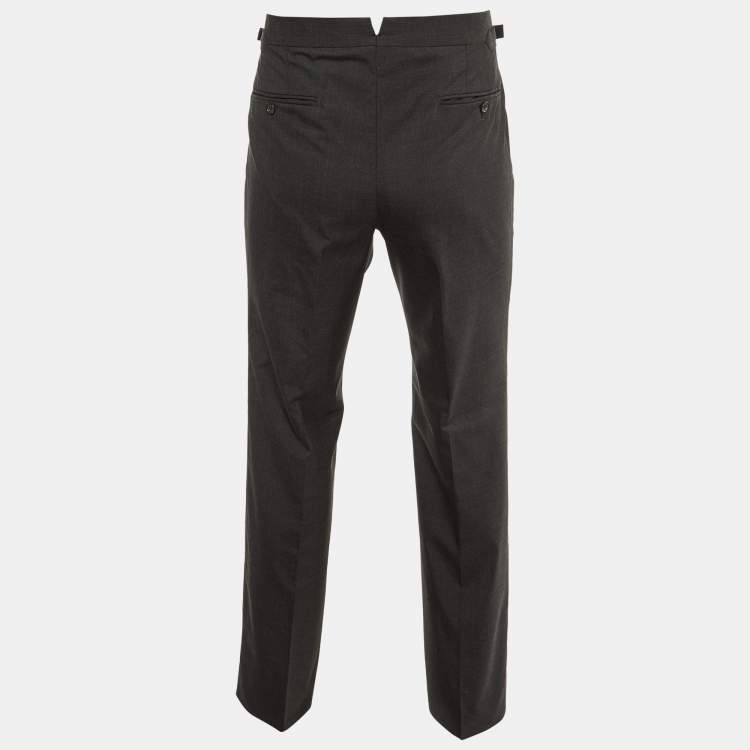 Pre Owned Tom Ford Charcoal Grey Wool Tailored Pants M